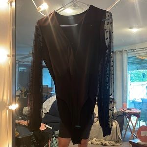 Shein onesie sheer sleeves